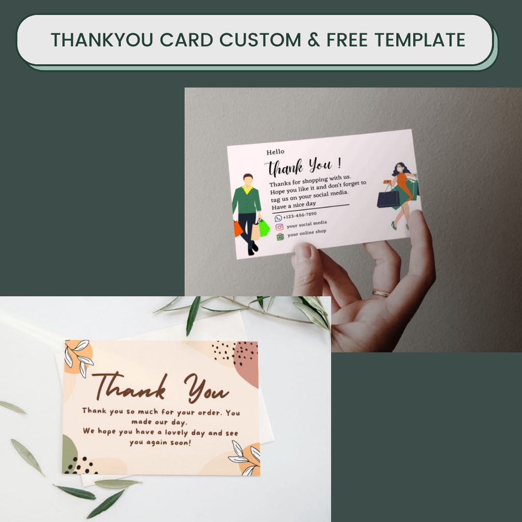 

Cetak Thankyou Card/Kartu Terimakasih Online Shop Custom Free Template