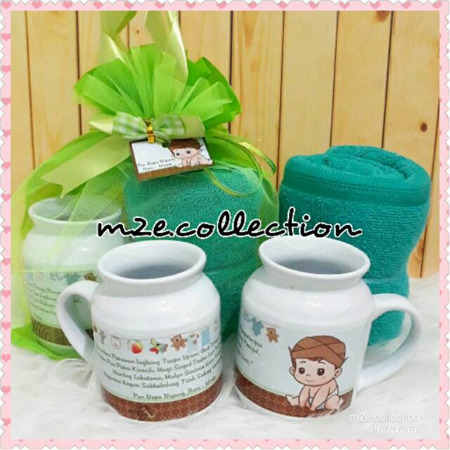[m2e] Paket Souvenir. Mug Meme. Handuk. Tas Tile Serut.