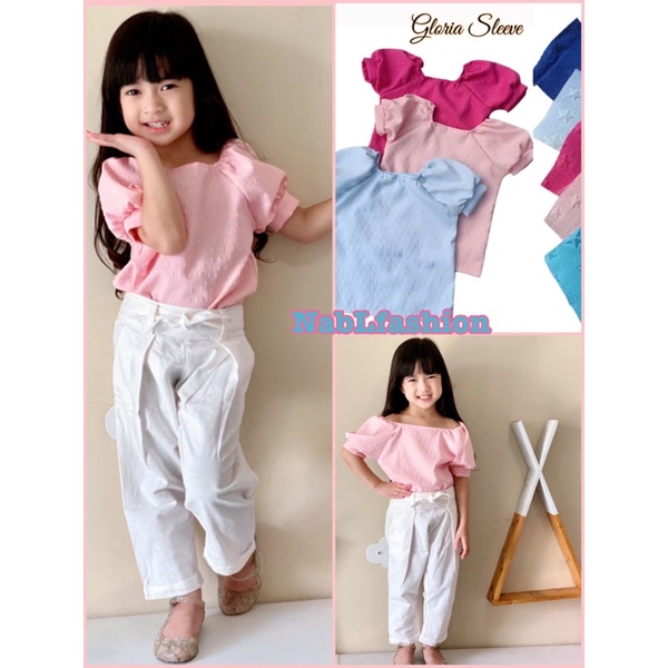 new arrival gloria sleeve blouse /atasan anak lucu/kaos anak