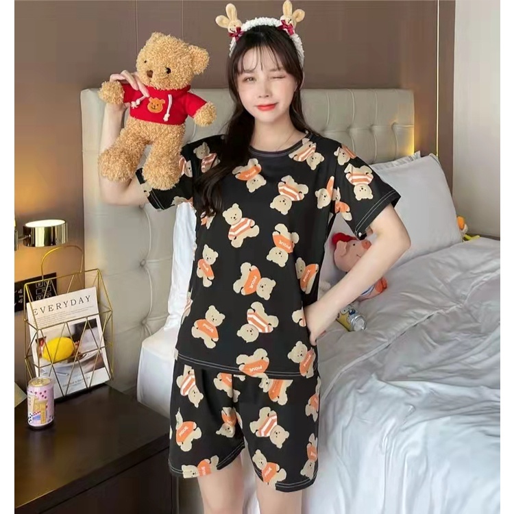 [TOYOU SHOP M25B] PAKAIAN WANITA | BAJU TIDUR WANITA | PIYAMA LENGAN PENDEK | PIYAMA IMPORT | MOTIF KARTUN | PREMIUM ALL SIZE