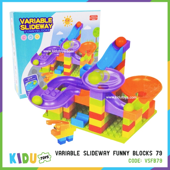 Variable Slideway Funny Blocks 79 Kidu Toys