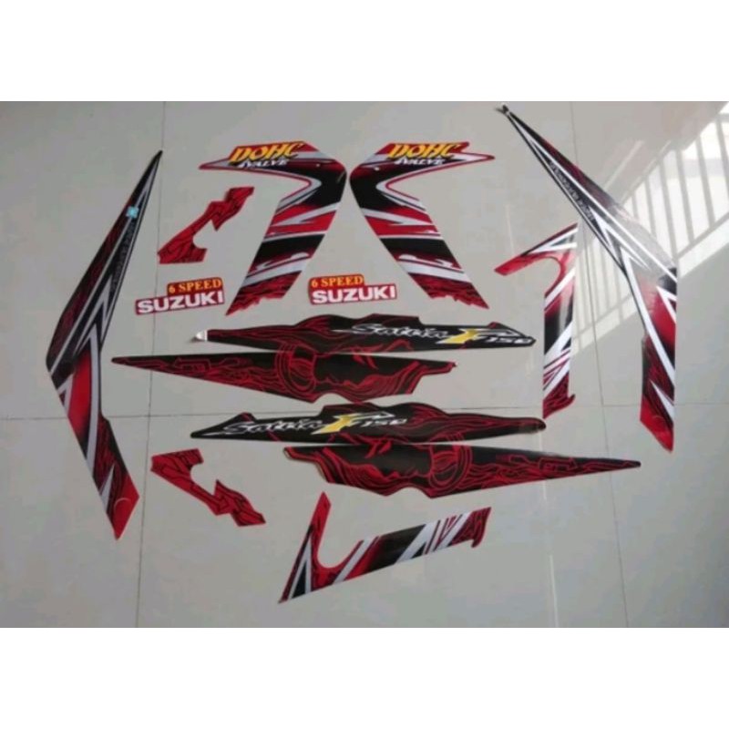 striping satria Fu 2011 Merah hitam