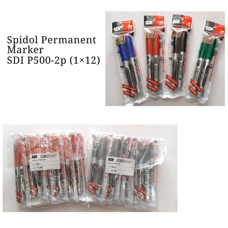 

Spidol Permanent Marker SDI P500 (buy 1 get 1)