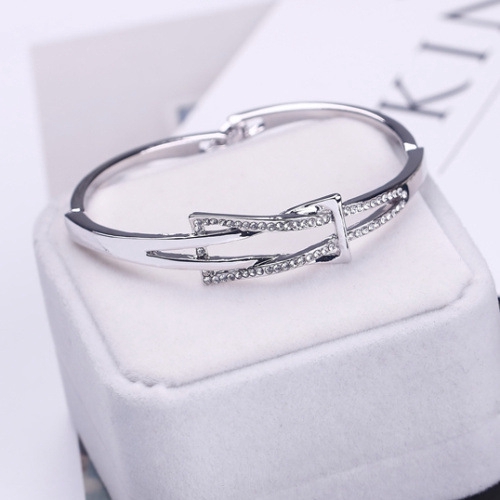 Temperamen Gelang Wanita Titanium Steel Berlian Bracelet Gaya Korea Untuk Hadiah-2