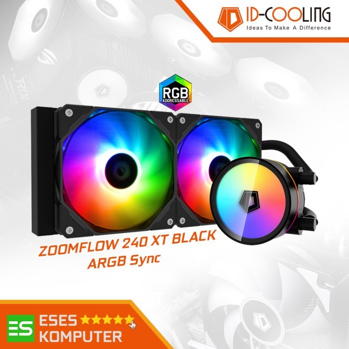 ID-COOLING ZOOMFLOW 240 XT - AIO CPU Liquid Water Cooler ARGB Sync