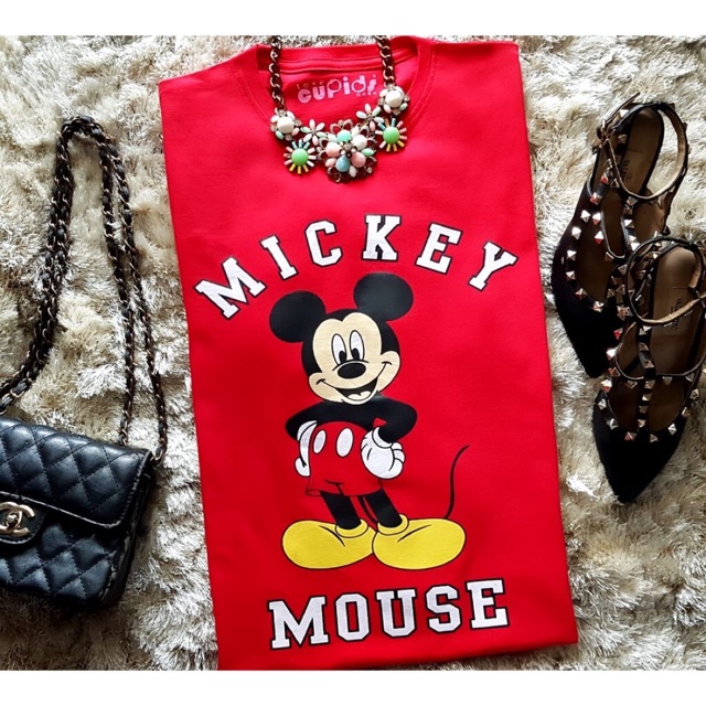  KAOS  WANITA  DEWASA BIGSIZE XL  KARTUN MICKEY WINNIE THE 