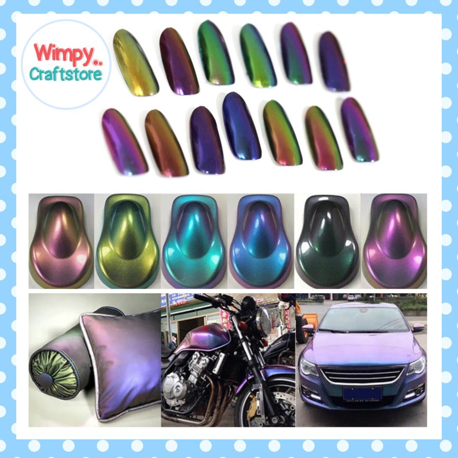 Iridescent Powder Pigment Cat Mobil Kuku Metallic Chameleon Powder