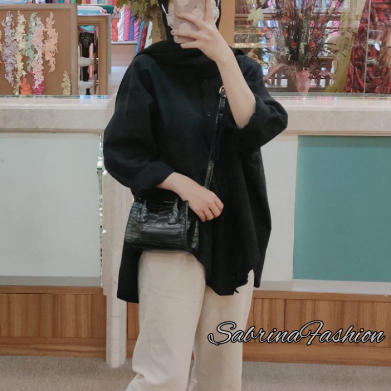 Kemeja Oversize Wanita | Kemeja Linen Olivia Shirt