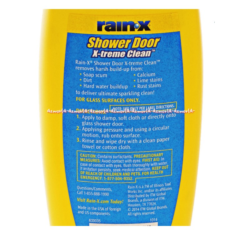 Rainox Shower Rainox Shower Door X-Treme Clean 355ml Cairan Pembersih Kaca Kamar Mandi Pembersih Sisa Sabun Kerak Air Rain X Rain-x Raino-X Showerdoorer Door X-Treme Clean 355ml Cairan Pembersih Kaca Kamar Mandi Pembersih Sisa Sabun Kerak Air Rain X