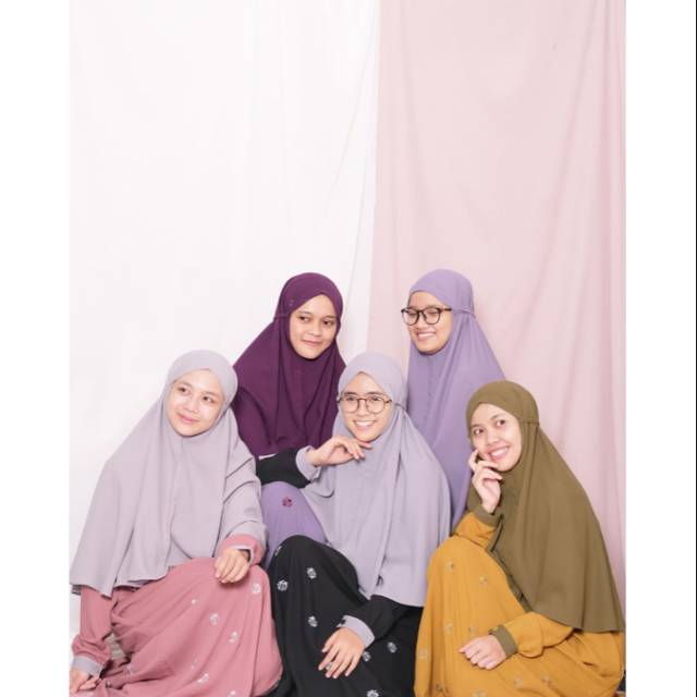 GAMIS SET JASMINE BORDIR KHIMAR DIRUMAHAJA ADHA SERIES BY HIJABALILA