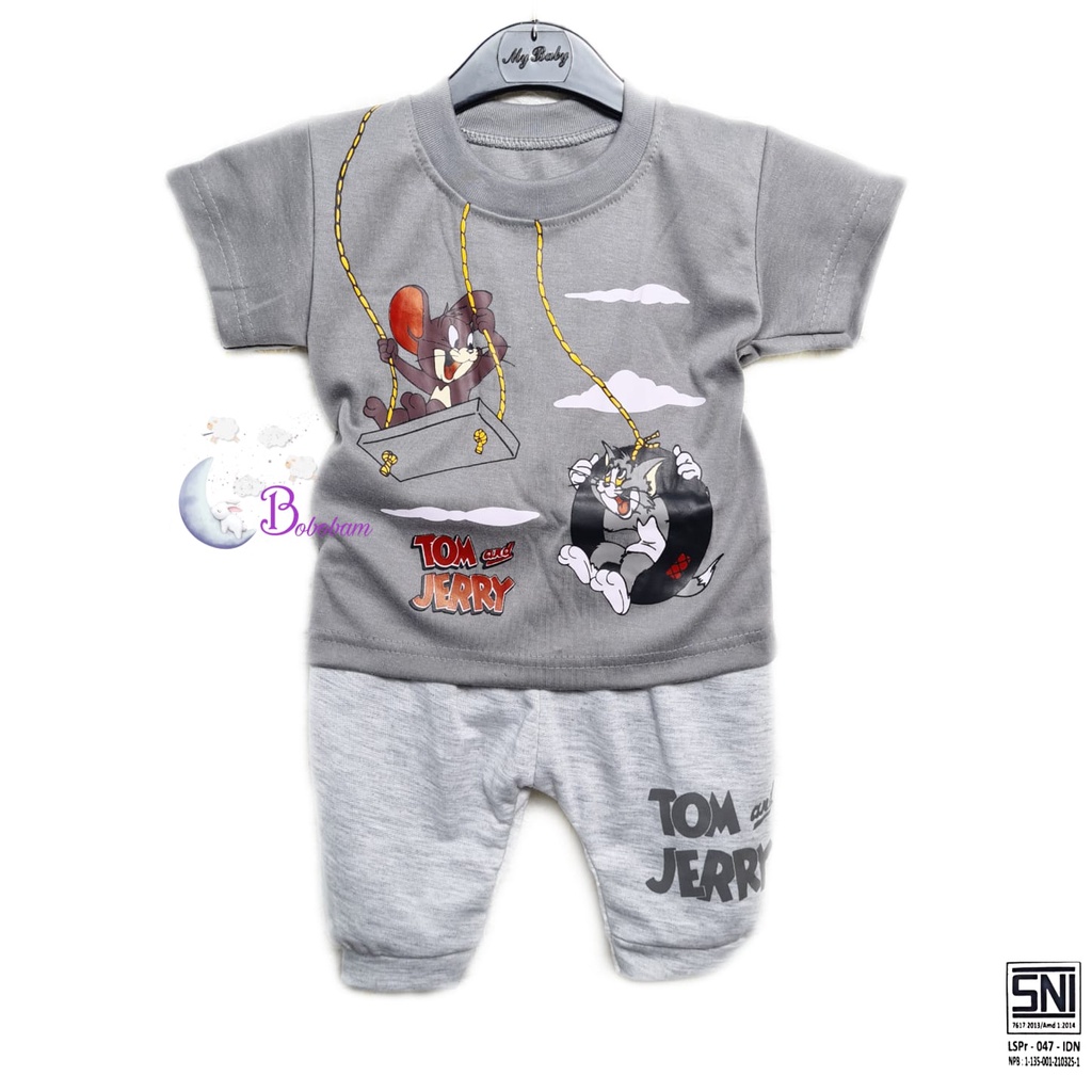 BOBOBAM BAJU BAYI LAKI LAKI SETELAN ANAK COWO LUCU STELAN COWOK 6 12 BULAN KEREN TRENDY KEKINIAN T0M AND J3RRY KARAKTER