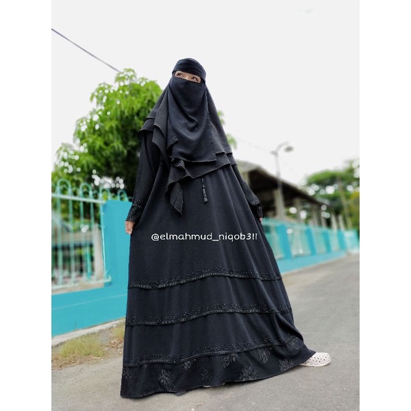 ❣️KAYYISA❣️GAMIS RUMBAI AZILA 01GAMIS ABAYA BASIC HITAM MASTUROH ABAYA SAUDI TURKEY ARAB