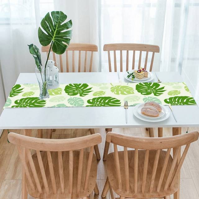 TABLE RUNNER TAPLAK MEJA  140x40 CM MOTIF DAUN / ABSTRAK / MIX