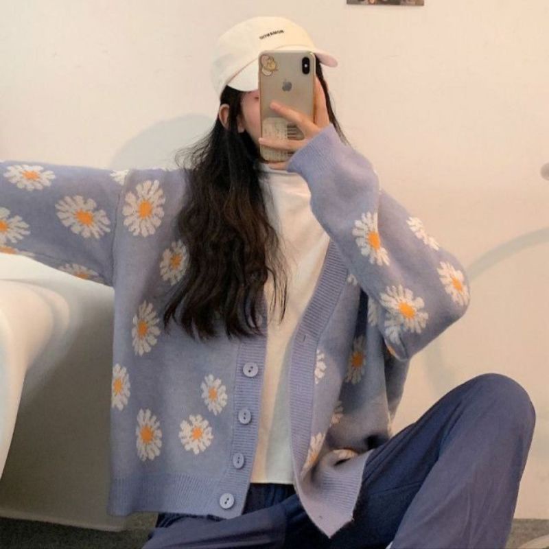 M FESYEN PACO CARDIGAN KNIT KOREAN STYLE OUTER KOREA BAJU WANITA OVERSIZE LENGAN PANJANG |CARDIGAN P