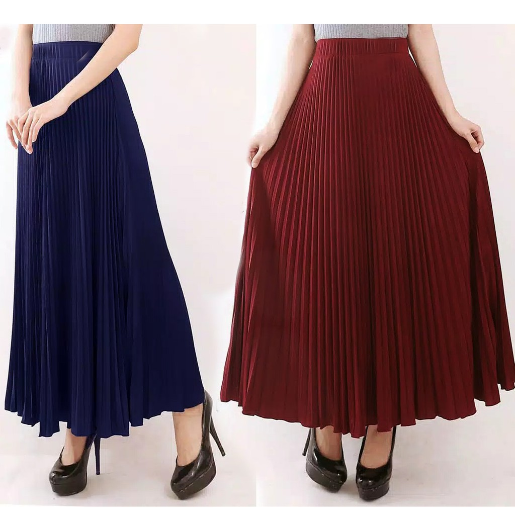 Rok Plisket Premium / Rok Rempel / Rok Mayung Plisket