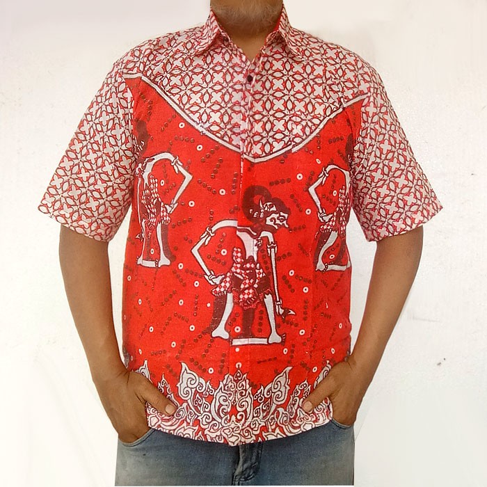 Kemeja Batik Baju Batik Pria Motif Wayang Sumbada