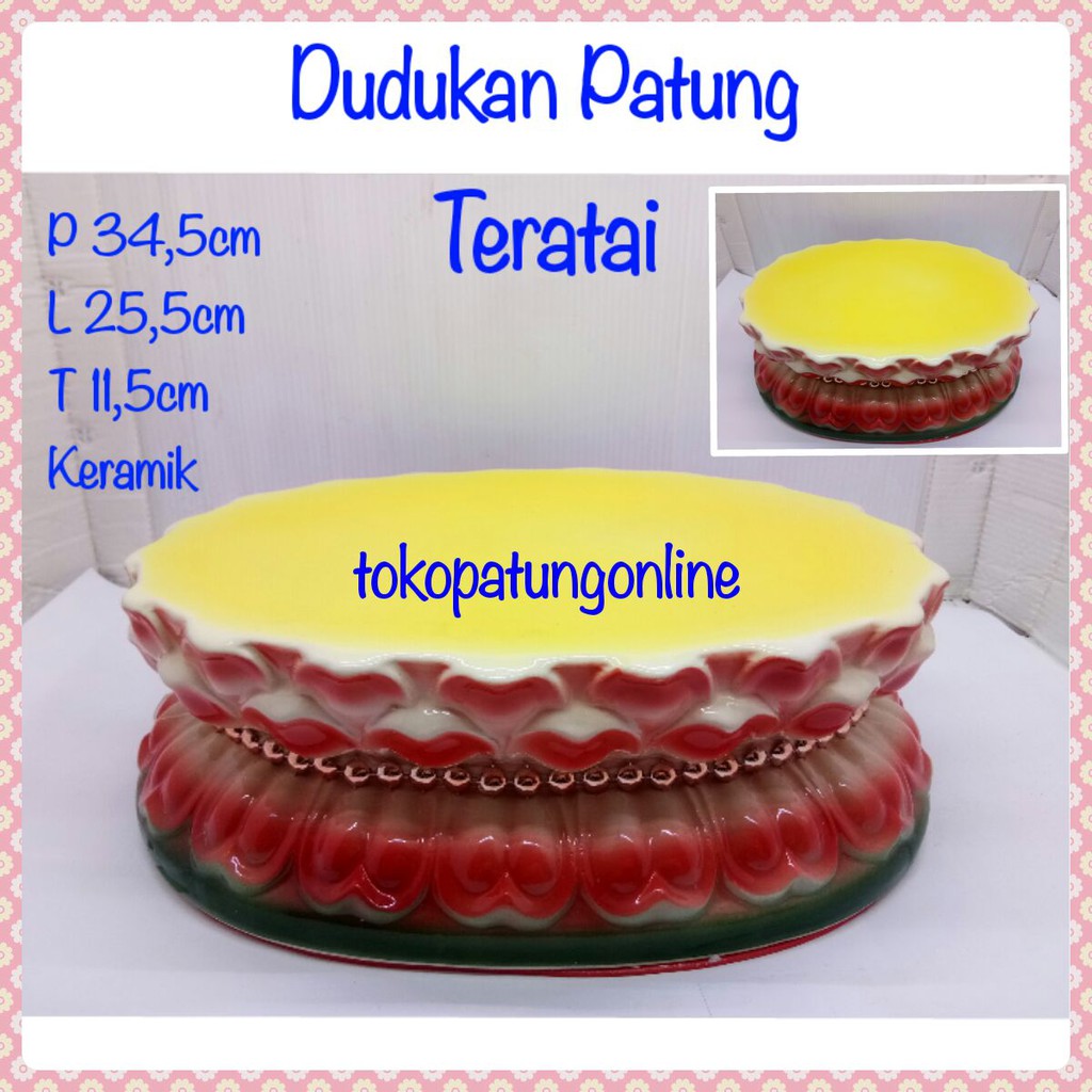 Dudukan Patung Teratai Keramik P34.5