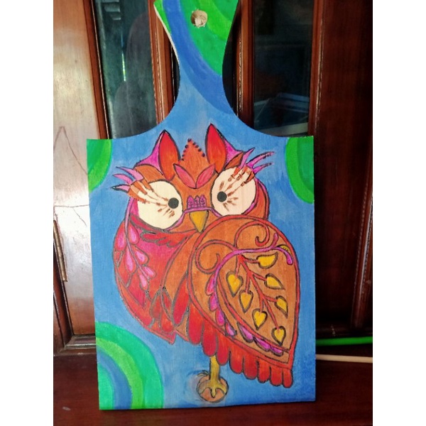 talenan lukis ragam hias ukuran besar 18 x 32 cm | telenan lukis | ragam hias flora fauna
