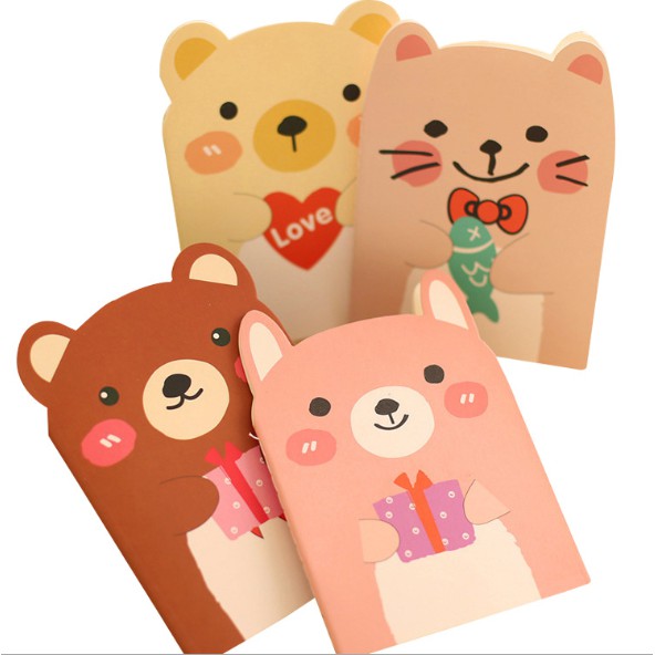 Notebook Mini BERUANG / Notes Mini HEWAN BERUANG / Buku Mini Karakter Kartun Animal BEAR