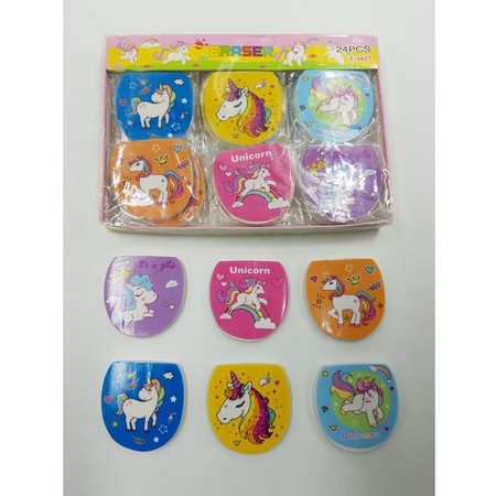 

Trendi Penghapus/ Stip/ Eraser (Pak-24Pc) Lol/Hellokity/Unicorn/Frozen/Hijab Trendi