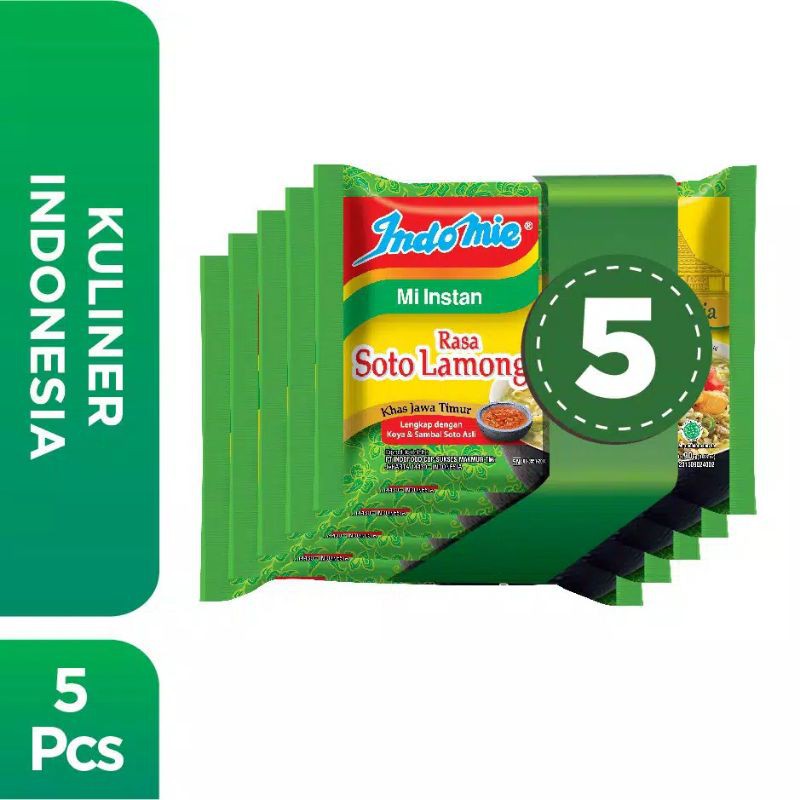 

INDOMIE KUAH RASA SOTO LAMONGAN 5Pc