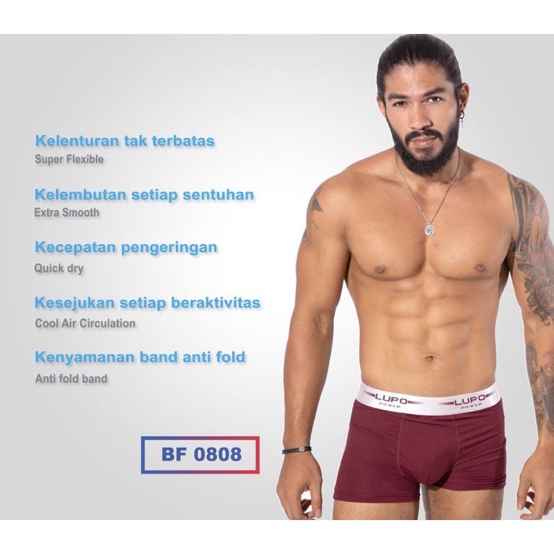 Boxer Briefs Celana Dalam Pria L0808 Adem Lembut motif salur