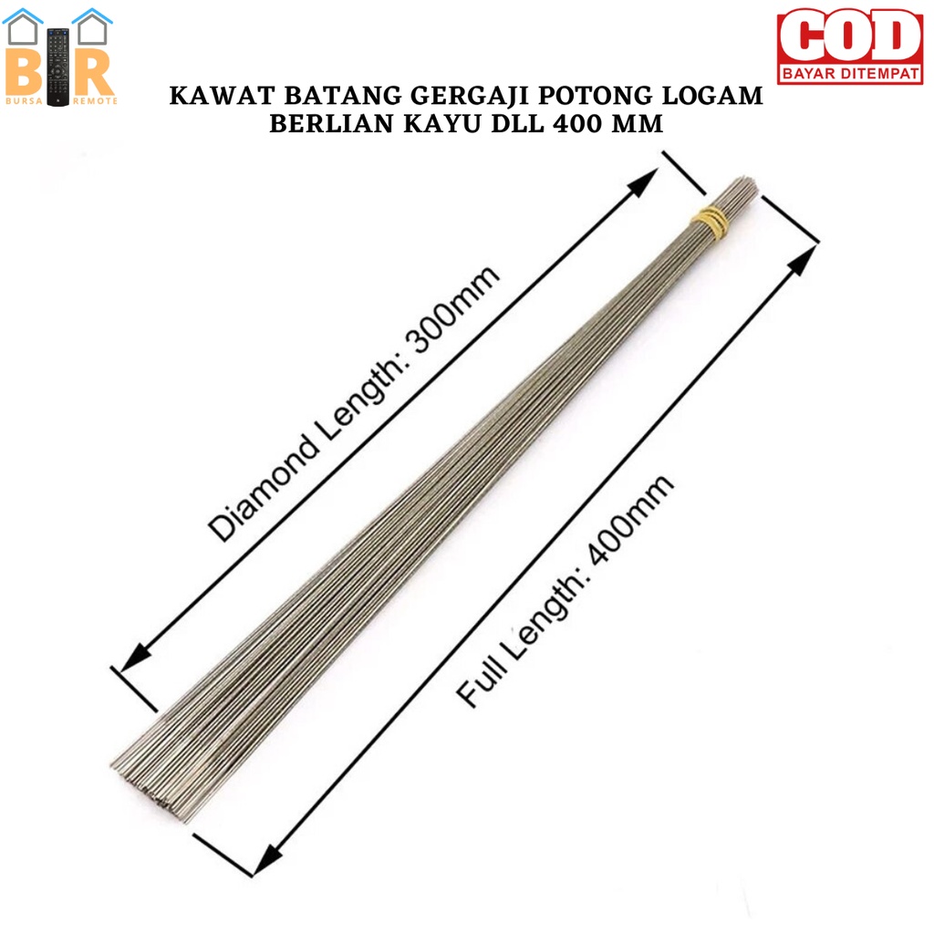 KAWAT BATANG GERGAJI POTONG Alat Kerajinan Tangan LOGAM BERLIAN KAYU  400mm