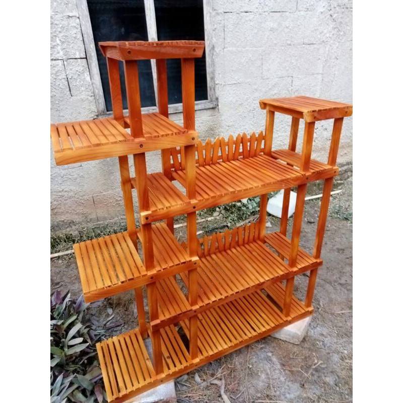 rak pot tanaman/rak bunga kayu jati blanda