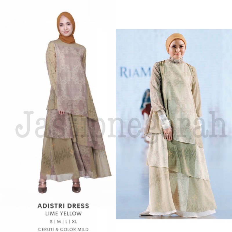 ADISTRI DRESS LIME YELLOW RIA MIRANDA DAYU