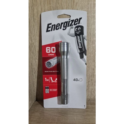 Senter Energizer LED Metal + 2 Baterai Energizer AA