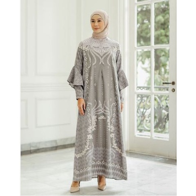 GEULIS GAUDY DRESS TAUPE (READY)