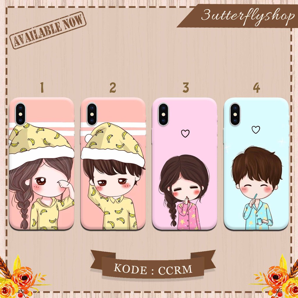 Cute Couple casing case HP xiaomi samsung iphone oppo vivo realme redmi meizu