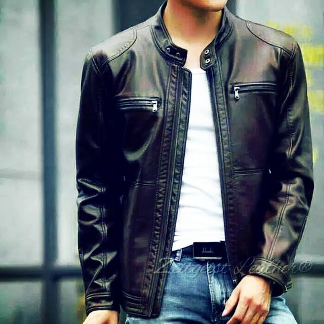 JAKET KULIT PRIA, ( ASLI KULIT DOMBA SUPER)