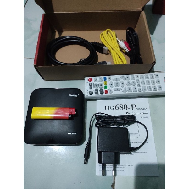 stb / set top box tv  tipe Hg680-P + Hg680-Fj (lengkap)