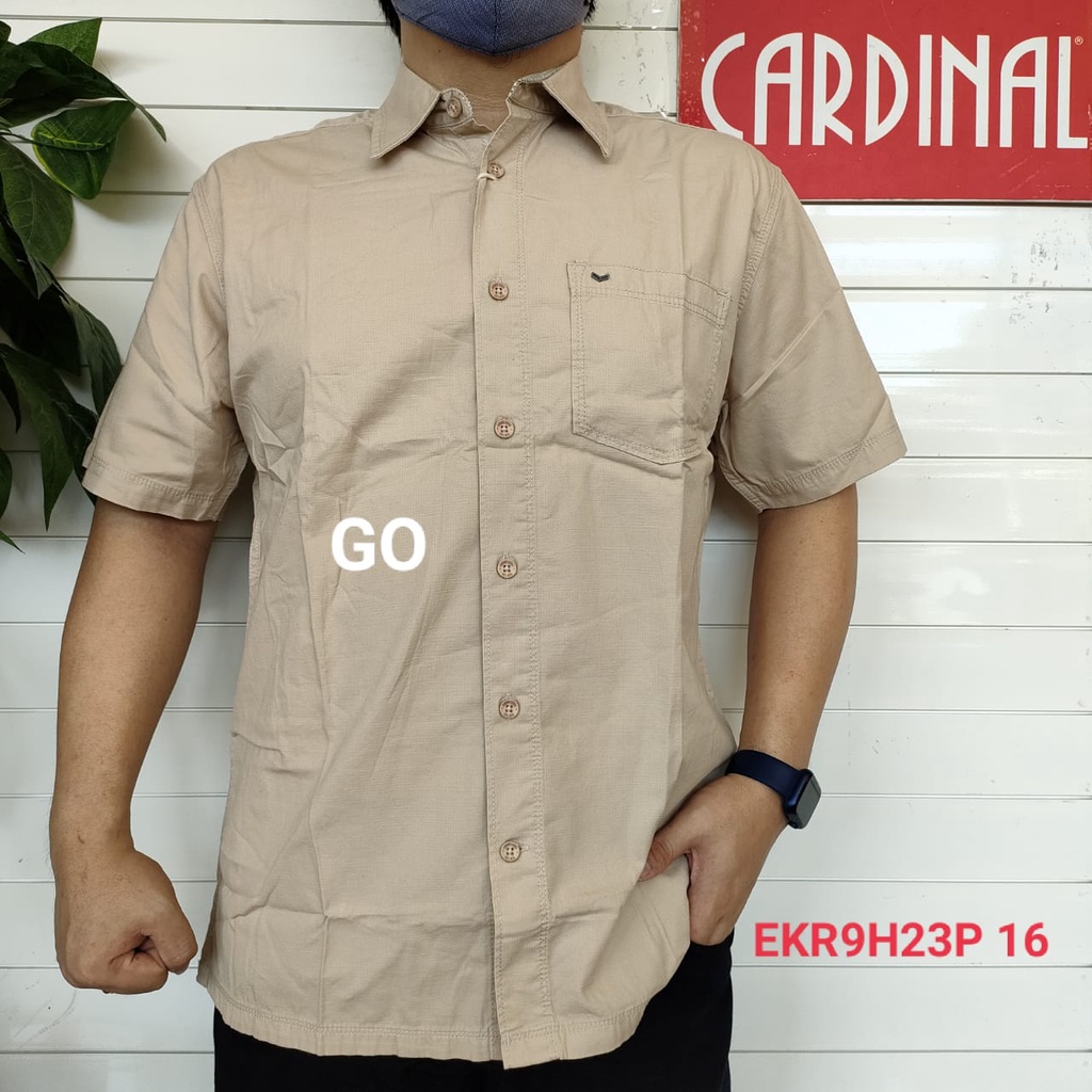 gof CARDINAL KEMEJA BIG SIZE Pakaian Pria Hem Reguler Kemeja Jumbo Extra Mama Size Lengan Pendek