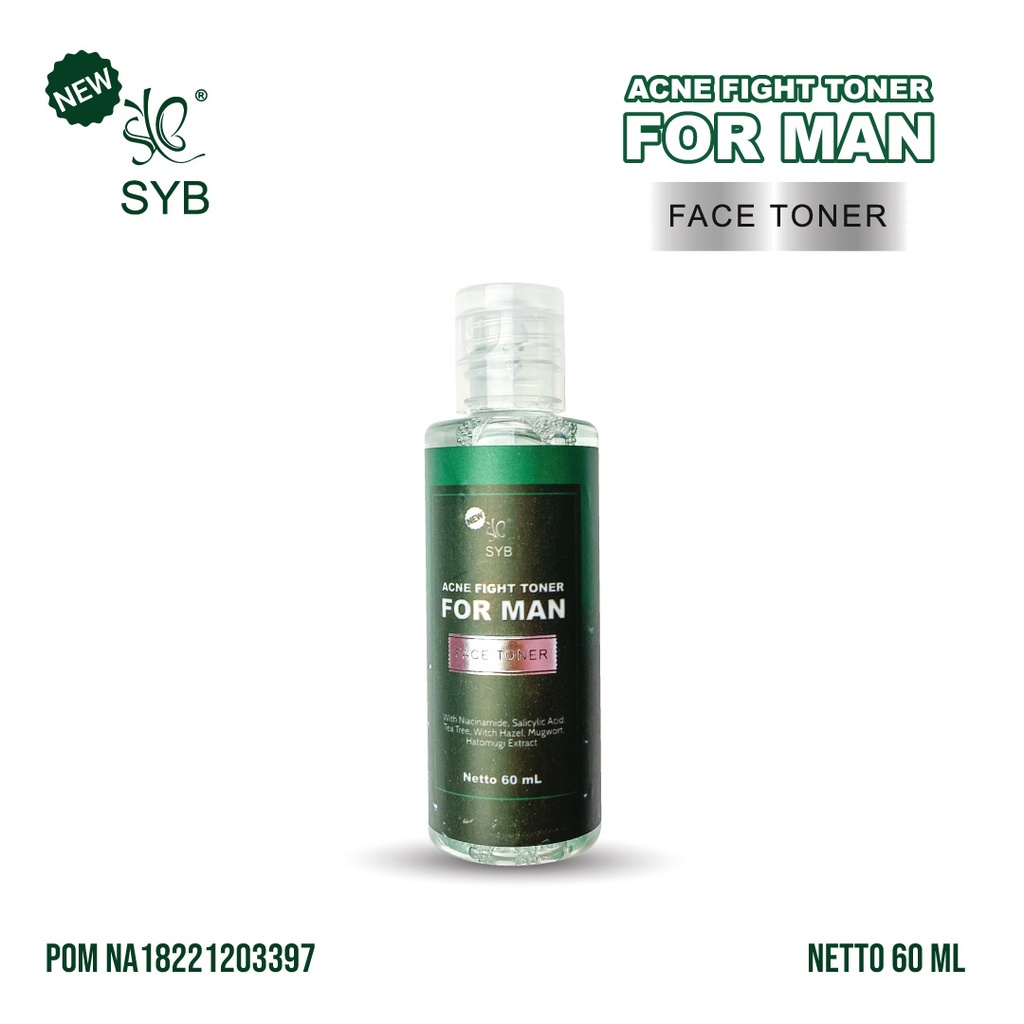 SYB TONER FOR MAN FRESH&amp; BRIGHT TONER / ACNE FIGHT TONER FOR MEN (NEW) - TONER UNTUK LELAKI SYB