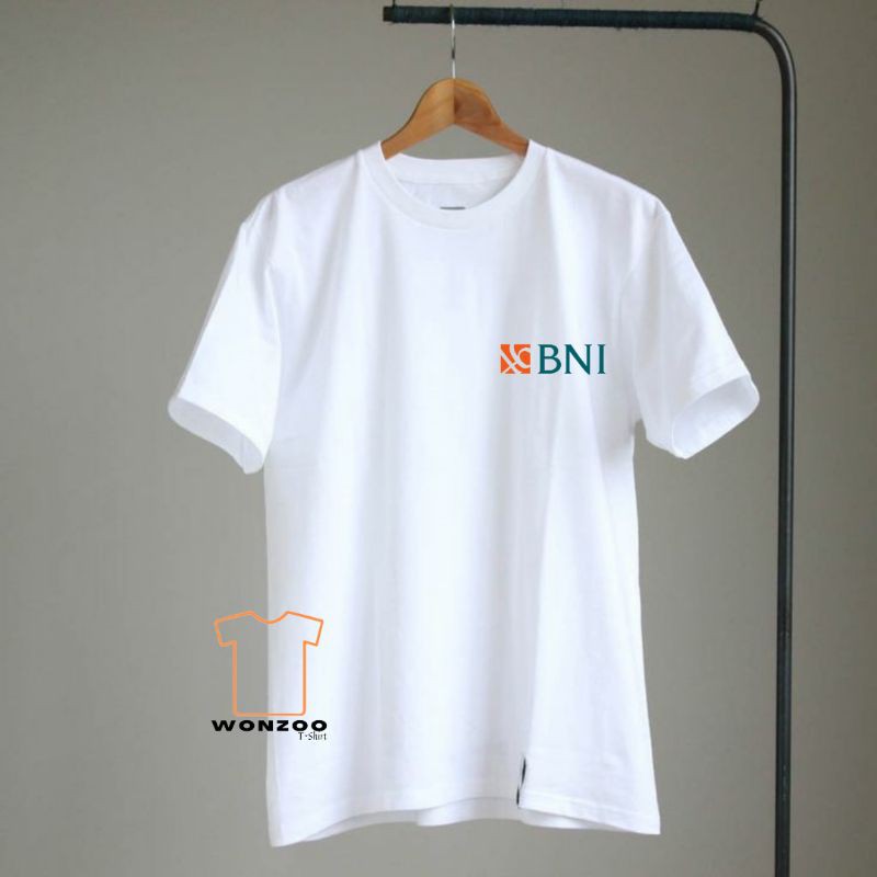KAOS BANK BCA BNI MANDIRI COMMONWELTH BANK BTPN MEGA BSI BANK SYARIAH INDONESIA - BAJU LOGO BANK PRE