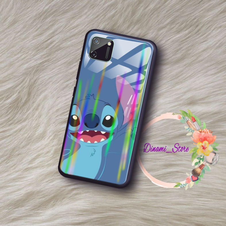 back case glass aurora Stitch Oppo A3s A1k A5 A9 2020 A7 F9 A5s A31 A52 a53 A92 A37 A57 A59 DST372