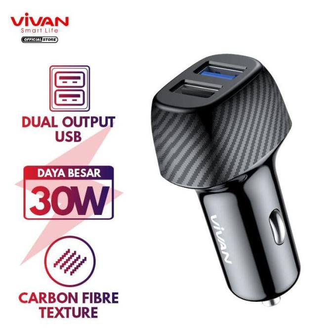 SAVER VIVAN CC02Q 3A QUALCOMM 3.0 2 USB FAST CHARGING