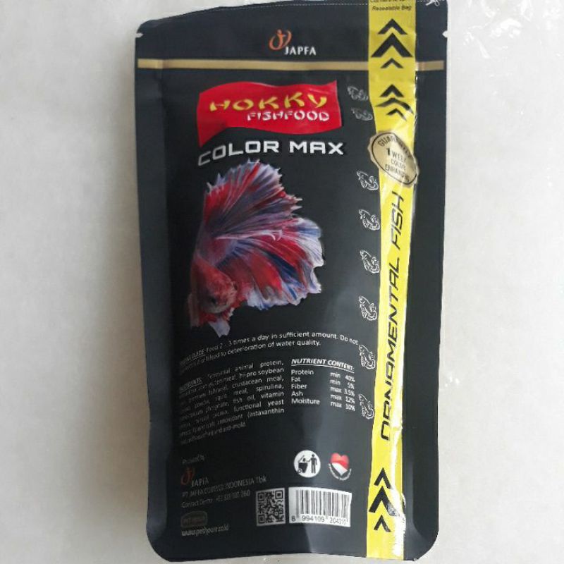 Hokky color Max fish food 100gr makanan/pakan ikan