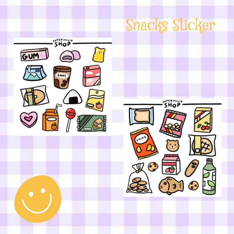 

STICKER snacks sheet / sticker AESTHETIC