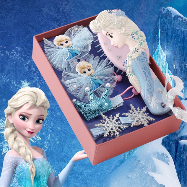 SET SISIR RAMBUT AKSESORIS JEPIT RAMBUT ANAK PEREMPUAN MOTIF ELSA FROZEN HIASAN RAMBUT AK145