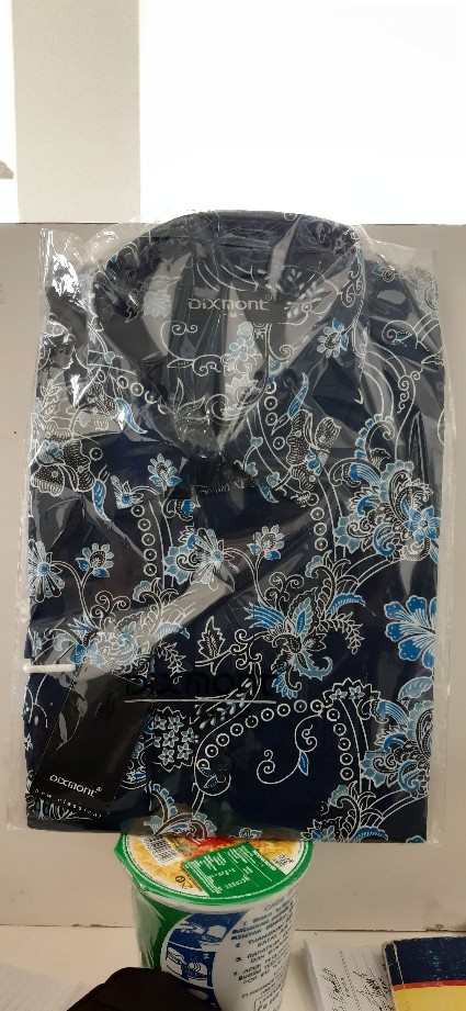 Kemeja Batik Pria Lengan Panjang Bl39 Katun Motif Modern Dixmont Semi Slimfit Premium