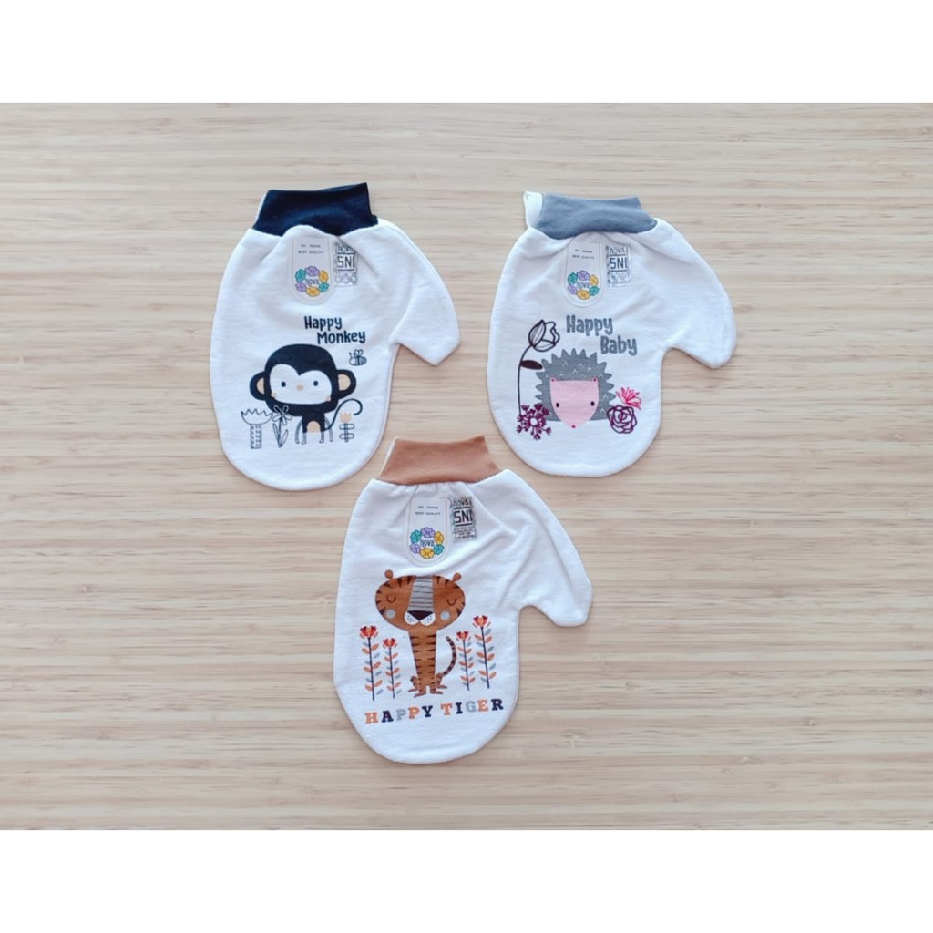 NOVA MURAH WASHLAP COTTON  PUTIH WASLAP TANGAN / OVAL BAYI NEWBORN