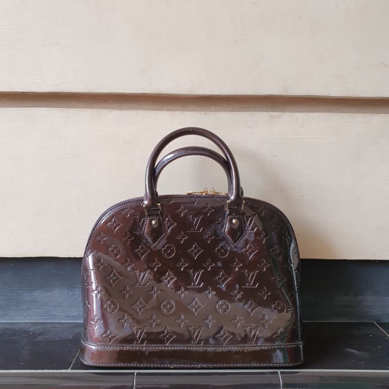 Tas cewek LV alma gm vernis terre d'ombre (second import )