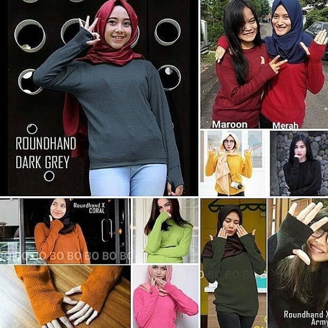 PROMO Roundhand Sweater Murah Rajut Tebal - Ready Stock