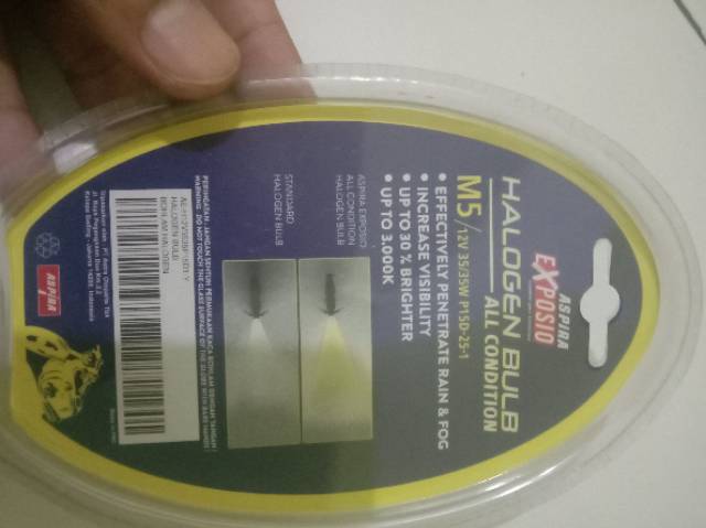 Bohlam Halogen M5 True Blue Aspira for Honda/Yamaha bebek/matic