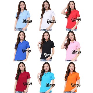 Image of Kaos Polo Shirt Wanita Baju Kerah Berkerah Cewek
