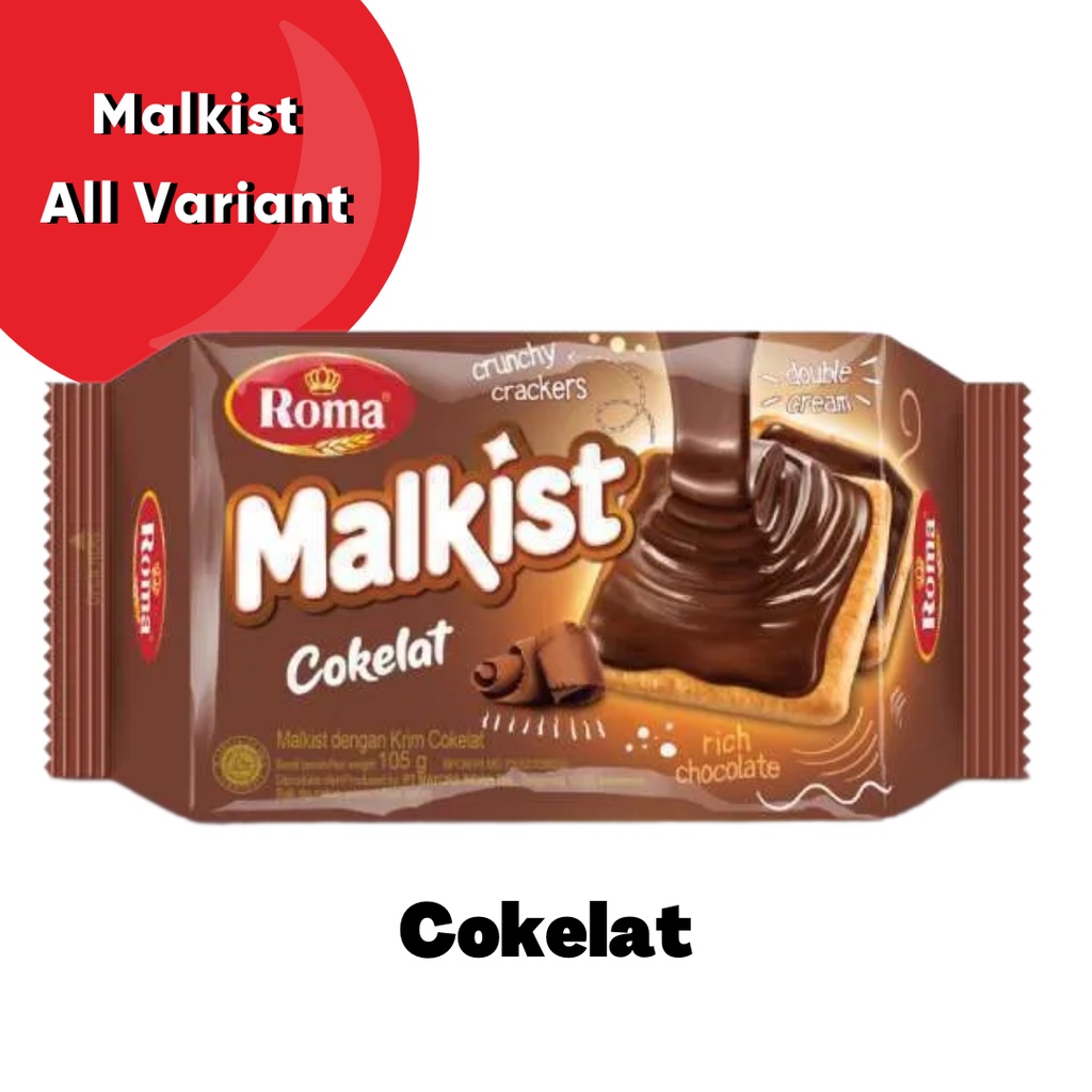 

Roma Malkist Cokelat 105gr malkis chocolate coklat