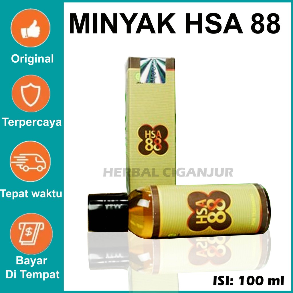 Minyak Hsa 88 Isi 100 ML Minyak Herbal Untuk Sakit Kepala, Rematik, Kesemutan, Maag, vertigo